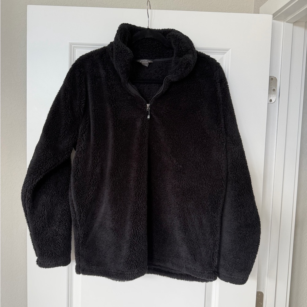 Eddie Bauer Women’s Black Plush Puffer Jacket